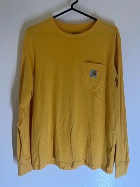 Carhartt wip work in progress yellow Long Sleeve Pocket Tee